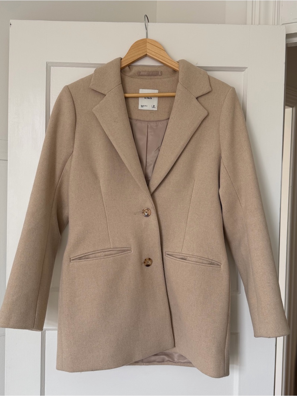 Abercrombie & Fitch Women's Tan Wool Blazer